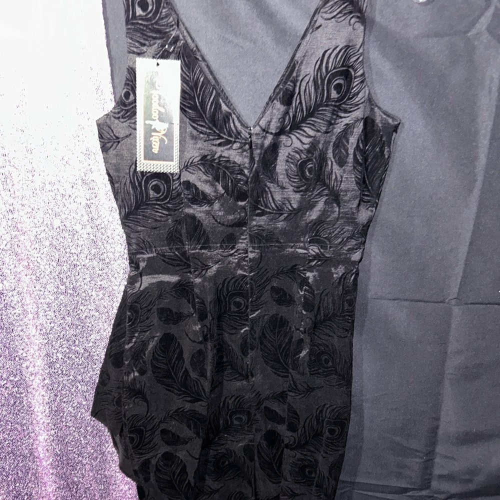 Voodoo Vixen Amanda Peacock Dress Black - Picture 4 of 5